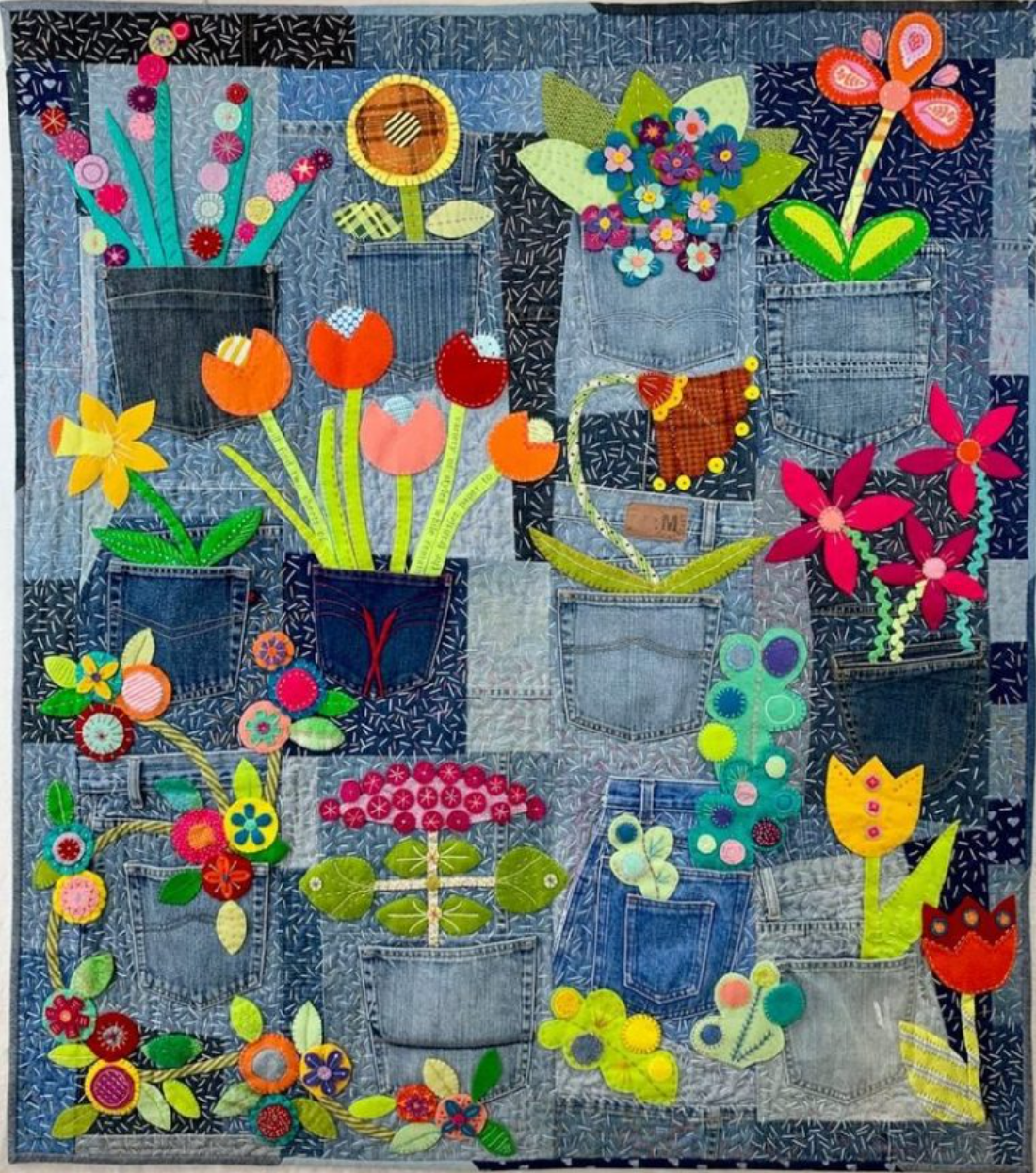 Pocket Full of Posies quilt pattern by Rachaeldaisy Designs