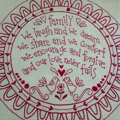 Simply Blessed on Cream Linen by Rosalie Dekker Designs - Full Set