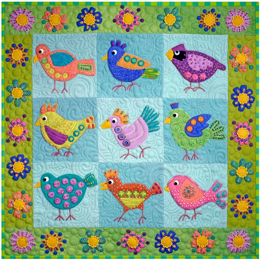 Chirp - Wool Block of the Month by Sue Spargo - Starts August 2025 **Registration Fee Only**