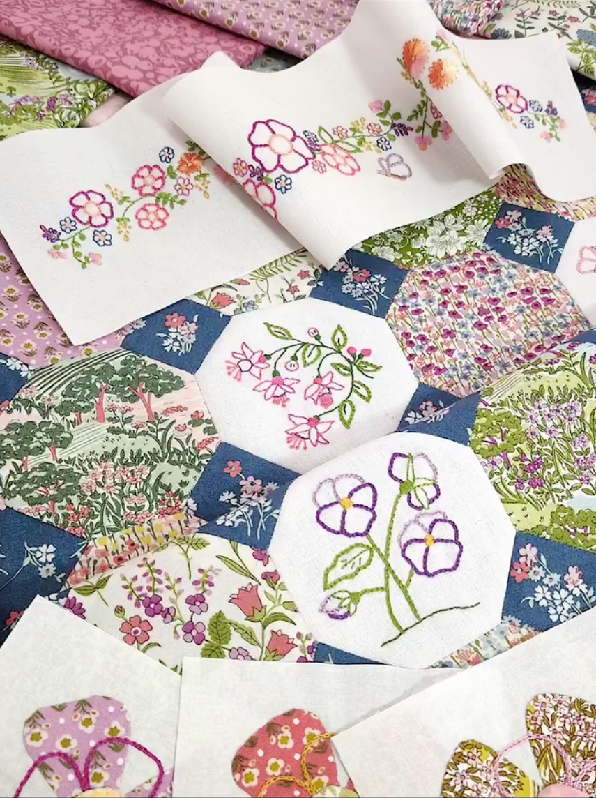 Arabella Quilt Complete EPP and Acrylic Template Kit by Sharon Burgess for Lilabelle Lane