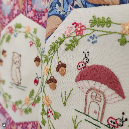 Woodland Wonders Stitchery Panel designed by Lilabelle Lane Creations