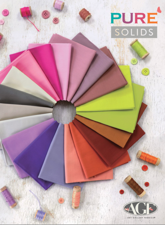 Pure Solids by Art Gallery Fabrics Color Card - includes all 227 colors **New cards arriving mid-June; Reserve yours now!**