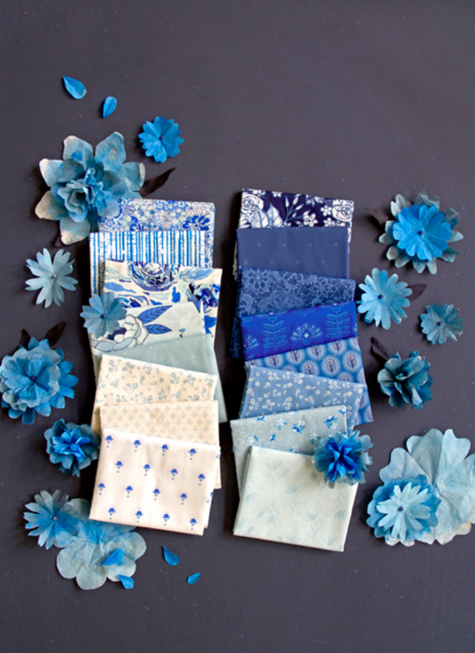 True Blue designed by Maureen Cracknell for AGF - Fat Quarter Bundle