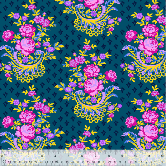 West Palm Beach by Jennifer Paganelli for Windham Fabrics - 54048-9 Michelle in Dark Teal