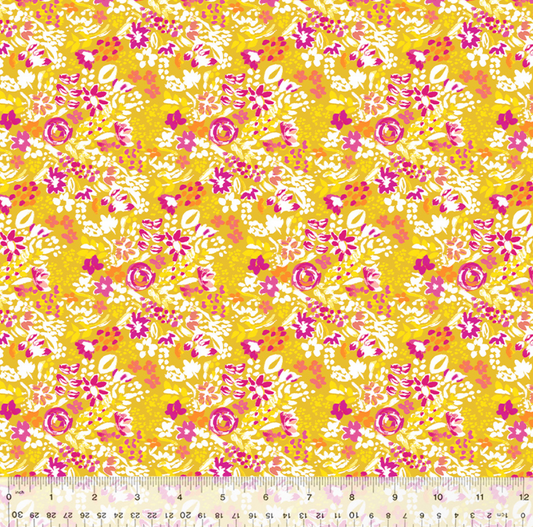West Palm Beach by Jennifer Paganelli for Windham Fabrics - 54050-6 Joanna in Yellow