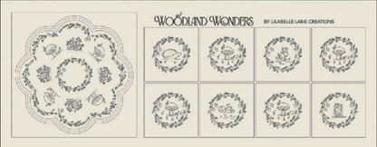 Woodland Wonders Stitchery Panel designed by Lilabelle Lane Creations