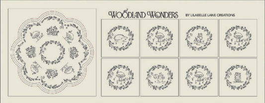 Woodland Wonders Stitchery Panel designed by Lilabelle Lane Creations