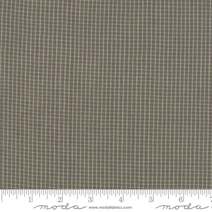 Boro Woven Foundations by Moda Fabrics - 12561 27 Mini Plaid on Flax Brown