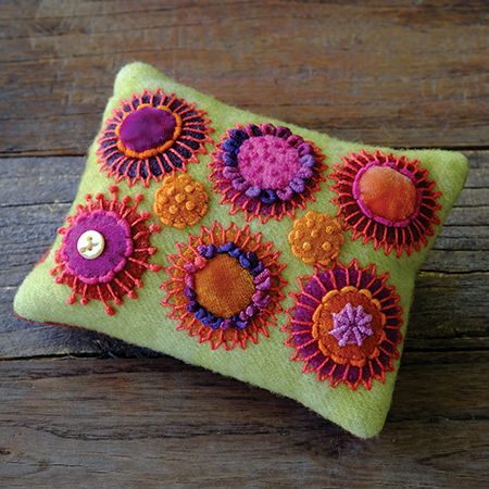 Circle Play Pincushion Pattern by Sue Spargo