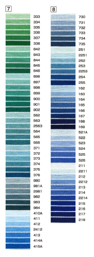 Embroidery Floss By Cosmo Lecien Corporation - Blue Colorway | Red Thread Studio