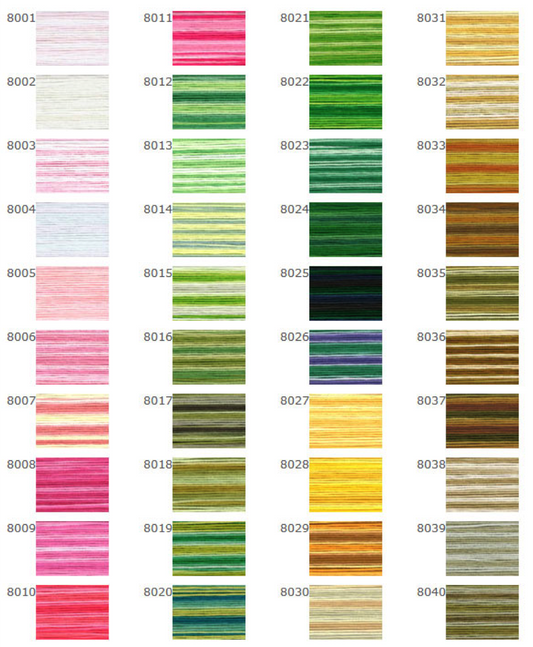 Seasons Variegated Embroidery Floss (8000 series) By Cosmo Lecien Corporation | Red Thread Studio
