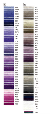Embroidery Floss By Cosmo Lecien Corporation - Purple, Gray and Black Colorways | Red Thread Studio