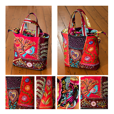 Crazy Little Bag Pattern with Silk Thread Option by Wendy Williams