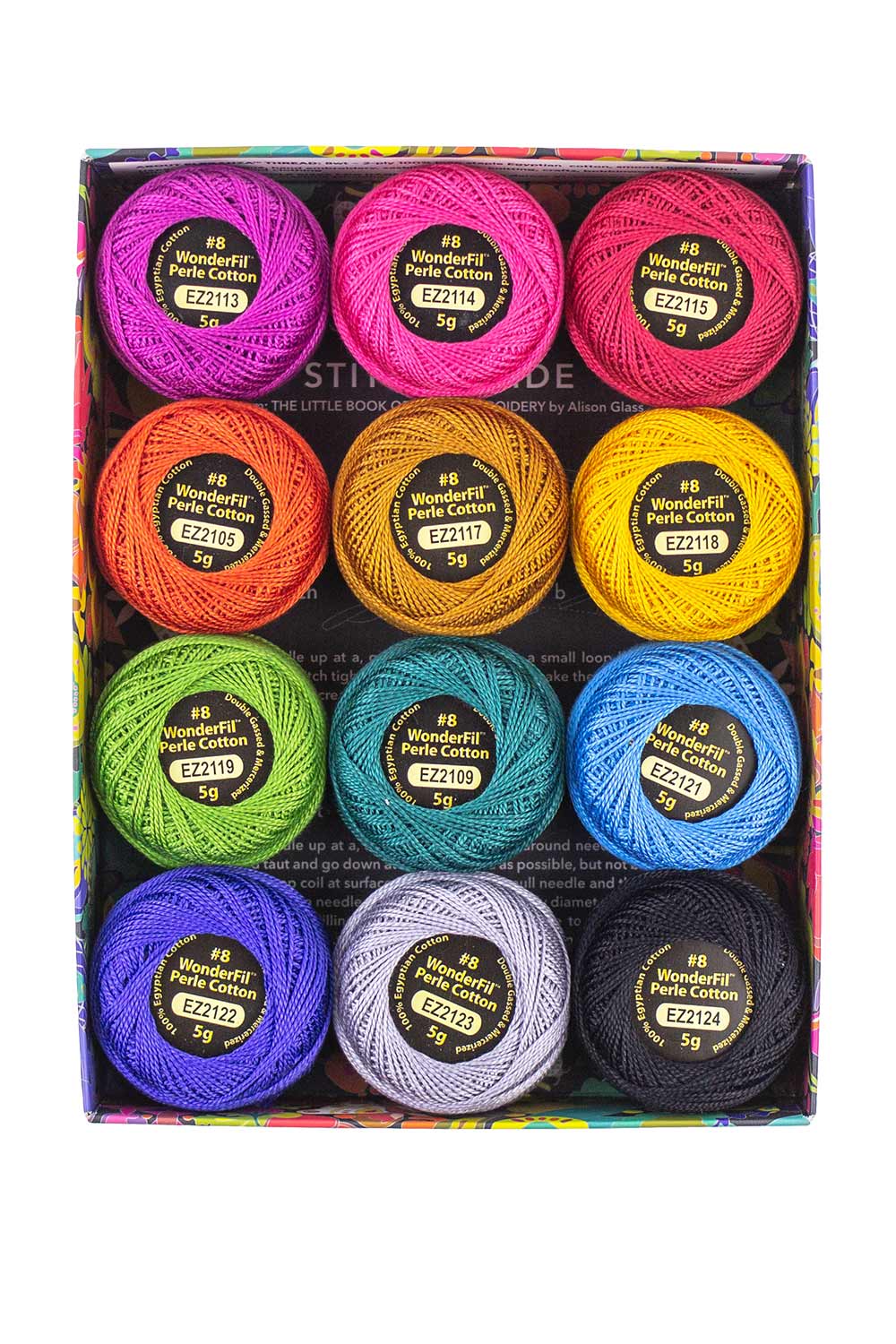 Perle Box Perle Cotton Thread Box by Alison Glass for WonderFil - Fauna – Red ...