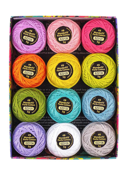 Perle Cotton Thread Box by Alison Glass for WonderFil - Sun