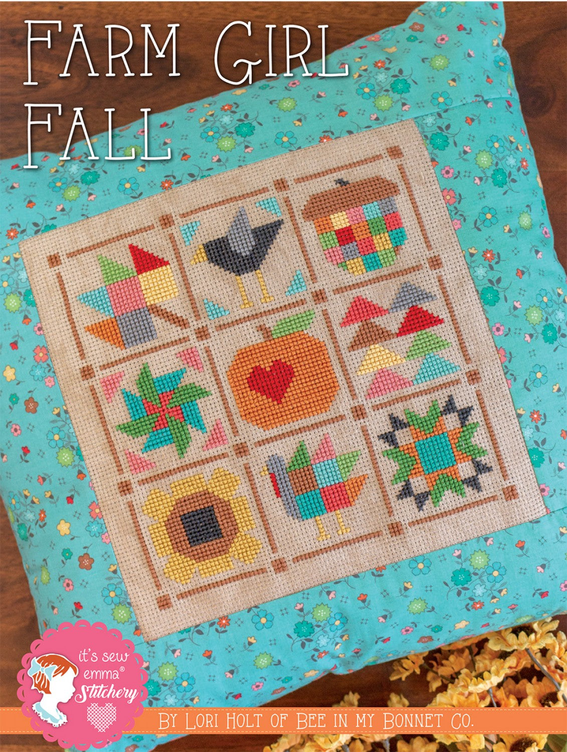 Farm Girl Fall Cross Stitch pattern by Lori Holt for It's Sew Emma