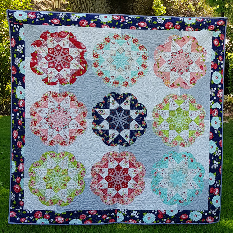 Quilt Block 10: Pattern and Template  Paper piecing quilts, English paper  piecing quilts, Millefiori quilts