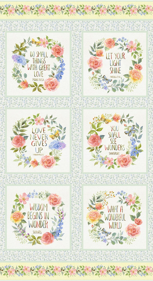 Garden Inspirations Collection by Jane Alison for Henry Glass Fabrics - 9363-12 Panel