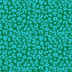 Happy Camper by Jennifer Paganelli for RB Studios - Wu Leopard in Teal 2503-20