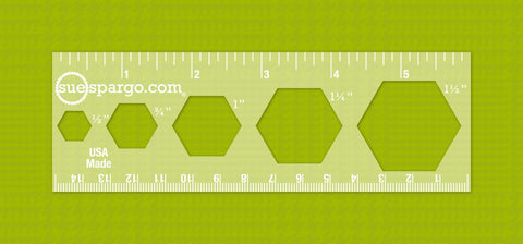 Hexagon Ruler - Creative Stitching Templates by Sue Spargo