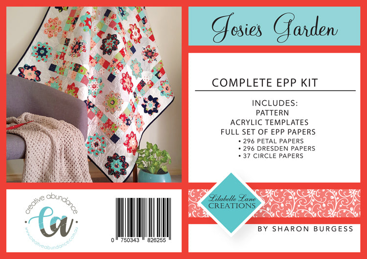 Josie's Garden Quilt Pattern and Paper Piece Kit by Lilabelle Lane Creations
