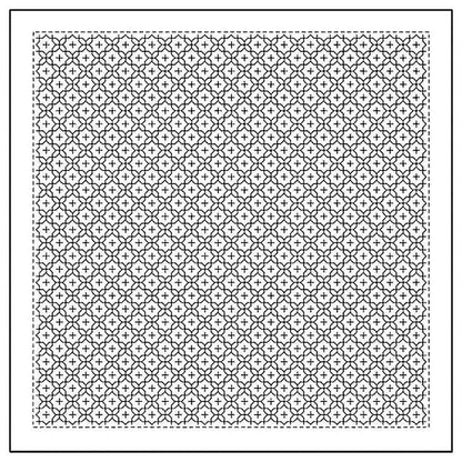 Sashiko Sampler Juji-hanazashi H-1016/H-2016