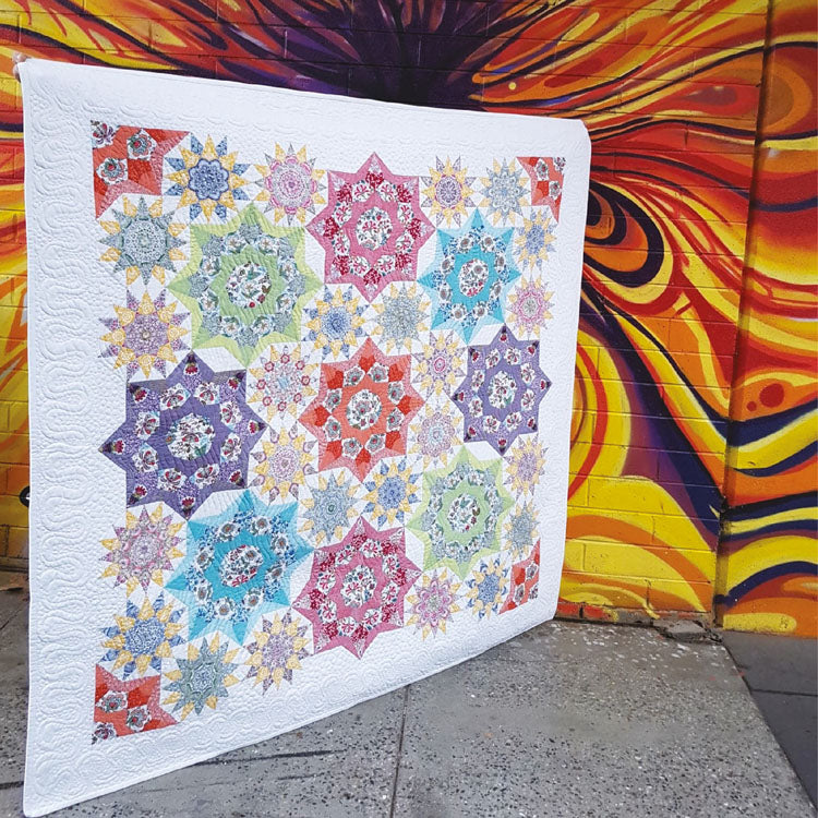 Celestial Star Quilt Pattern and Paper Piece Kit by Lilabelle Lane Creations