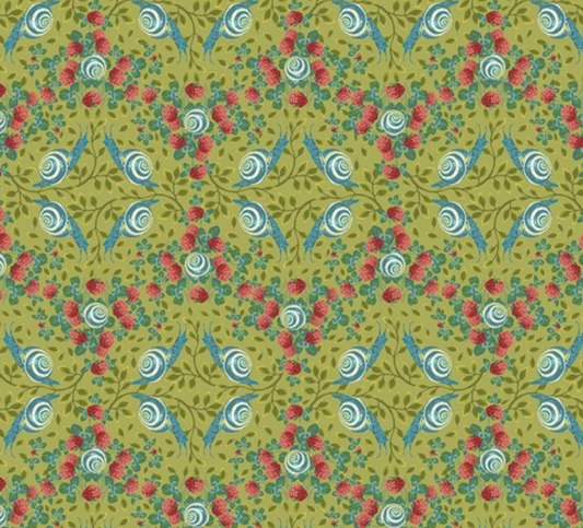 Land Art 2 by Odile Bailloeul for Free Spirit Fabrics - Rain Dance in Green PWOB064.Green