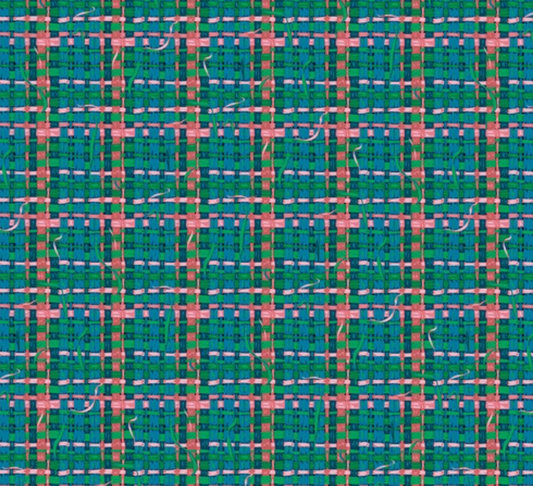 Land Art 2 by Odile Bailloeul for Free Spirit Fabrics - Tressage in Blue PWOB070.Blue