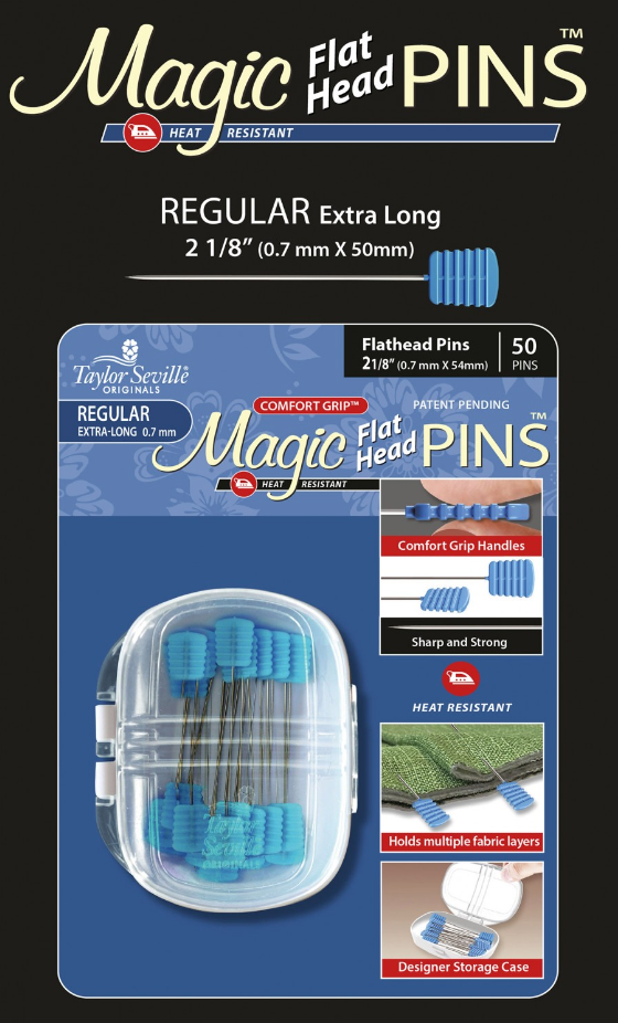Magic Pins™ Flathead Patchwork Extra Fine Pins - 100 count