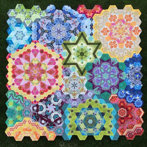 The New Hexagon Millefiore Quilt-Along: Complete Paper Piece Pack for 12 Rosettes