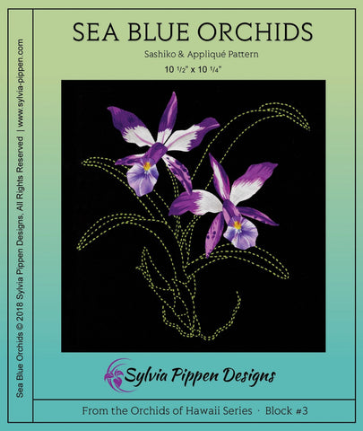 Orchids of Hawaii Series by Sylvia Pippen Designs - Sea Blue Orchids