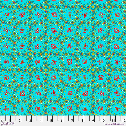 Tropicalism by Odile Bailloeul for Free Spirit Fabrics - Corossol PWOB081.Blue