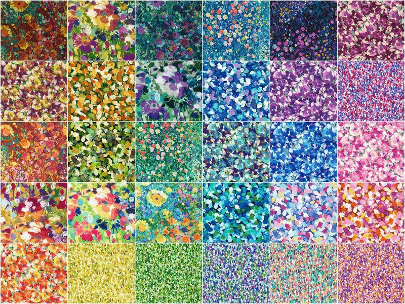 Quilting Fabric SRKD-19148-205 MULTI from the Painterly Petals Collect –  SoKe