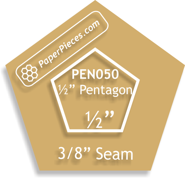 1/2 inch Pentagon Acrylic Template