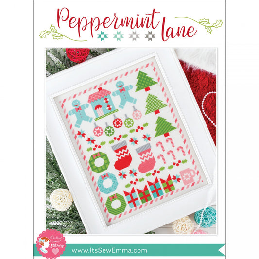 Peppermint Lane Cross Stitch pattern by It's Sew Emma
