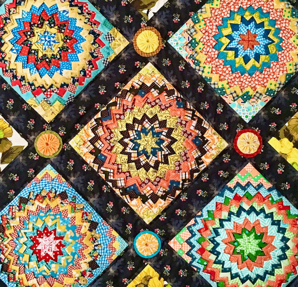 Pine Cones In The Sunshine quilt pattern by Rachaeldaisy Designs