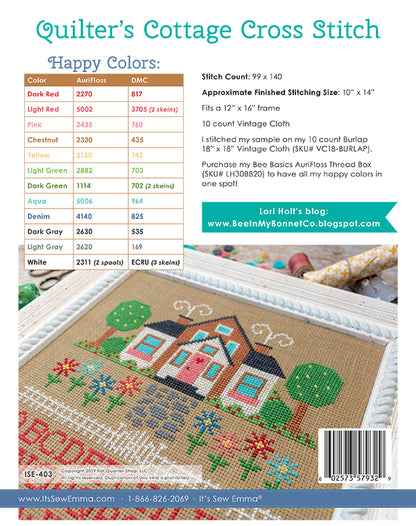 Quilters Cottage Cross Stitch pattern by Lori Holt for It's Sew Emma