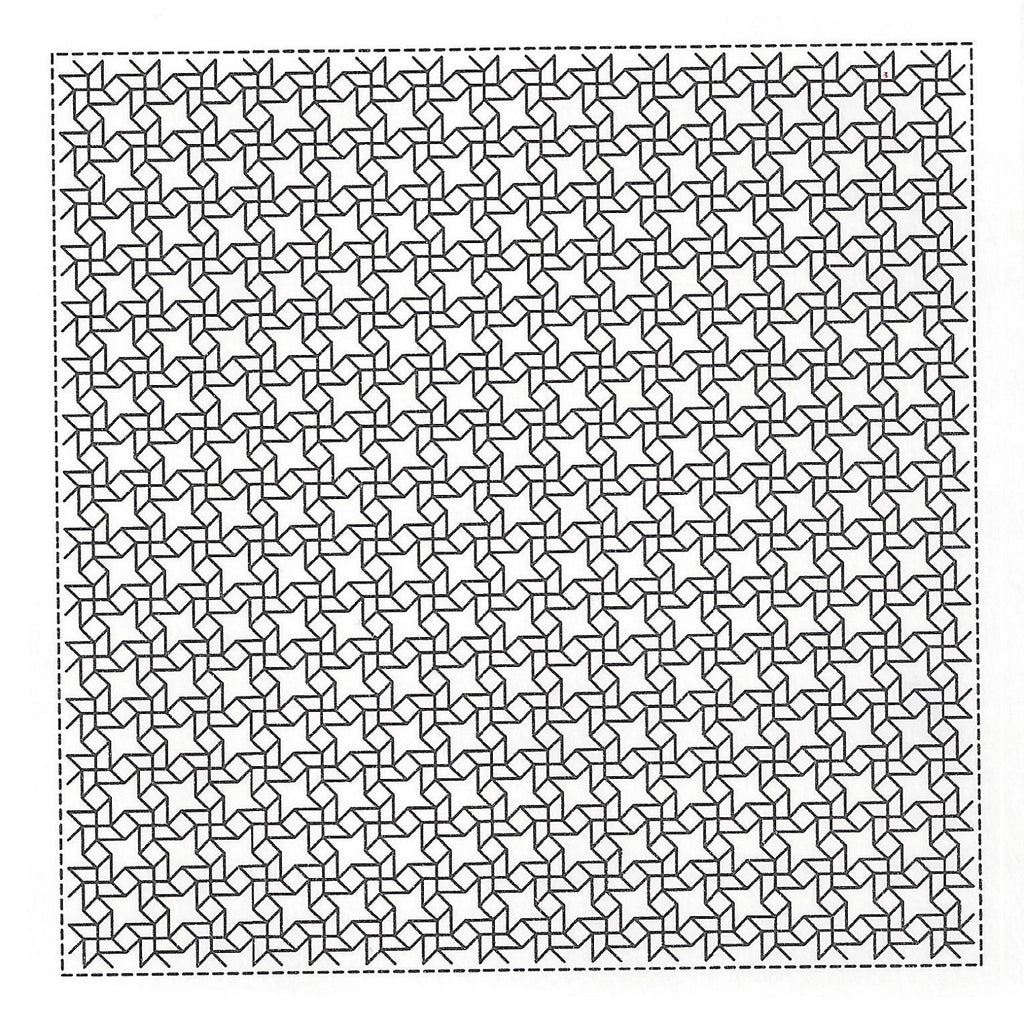 Sashiko Sampler - Hitome Zashi - Pinwheels White H-1053