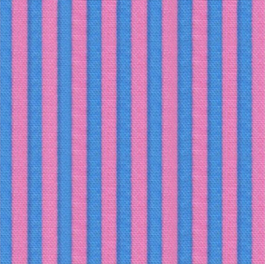 Stripe by Cosmo Textiles - Blue and Pink