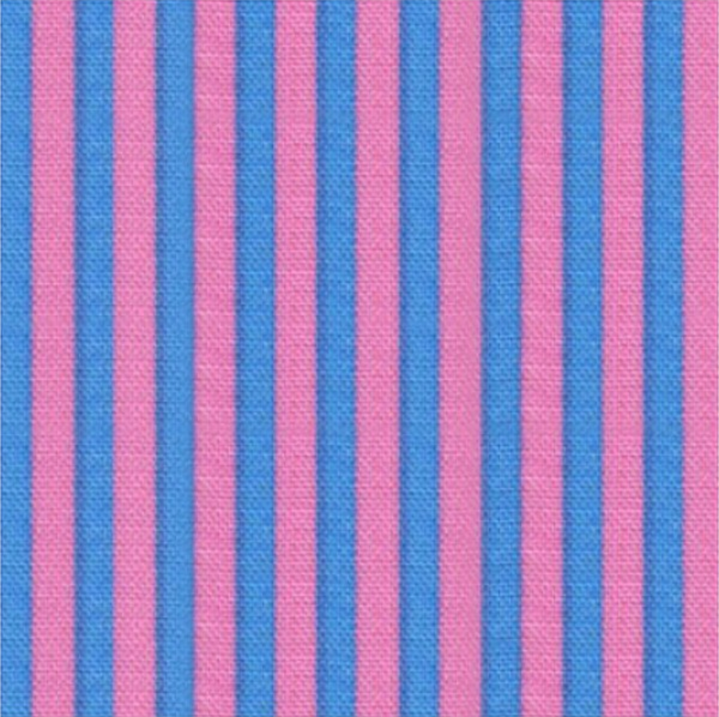 Stripe by Cosmo Textiles - Blue and Pink