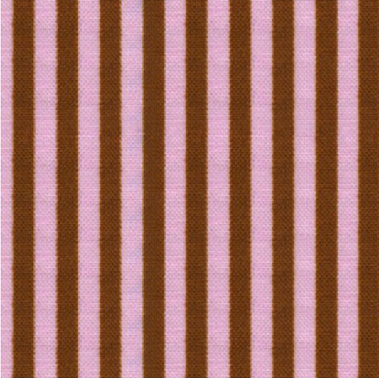 Stripe by Cosmo Textiles - Brown and Pink