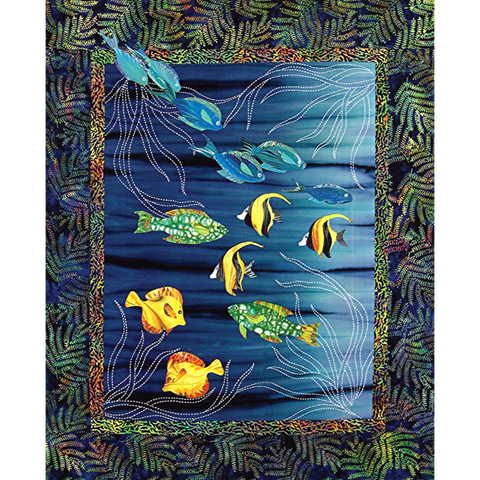 Sea Grass and Fish Wall Hanging Pattern by Sylvia Pippen Designs