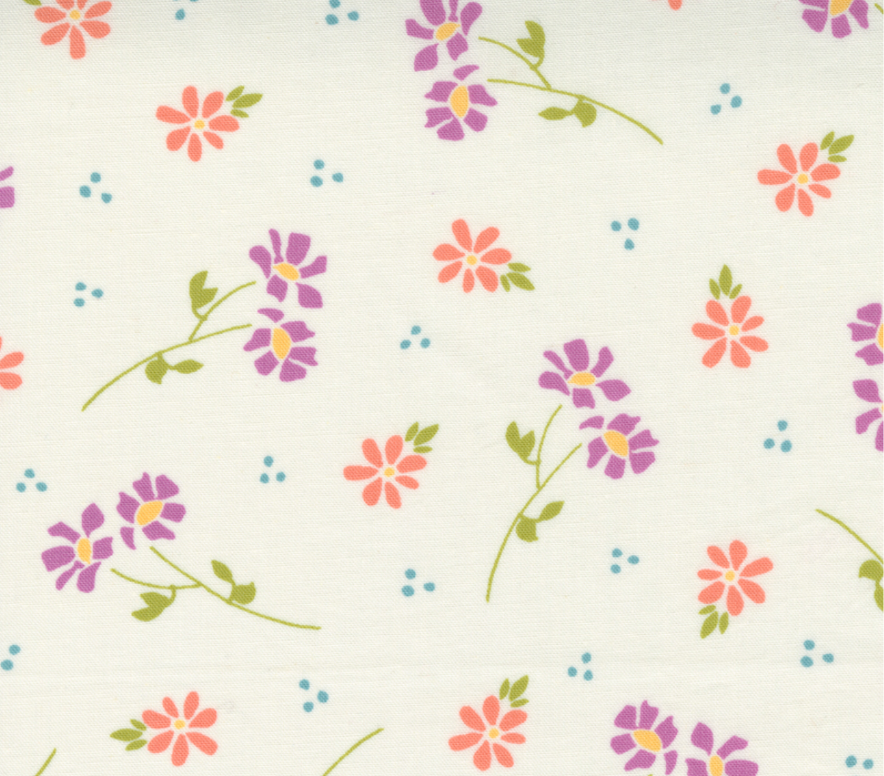 Seashore Drive designed by Sherri and Chelsi for Moda - 37621 11 Daisy Floral on Ivory