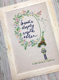 The Secret to Happiness designed by Natalie Lymer for Cinderberry Stitches