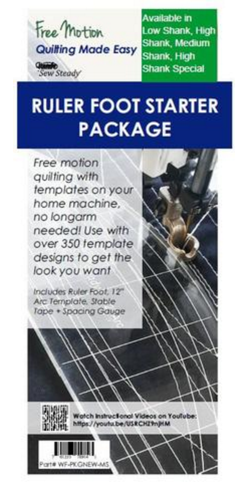 Sew Steady by Westalee Design - Ruler Foot Starter Package *Low, Medium or High Shank Option*