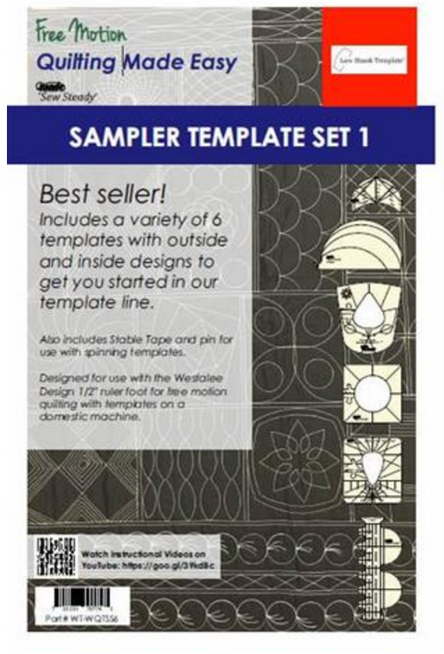 Sew Steady by Westalee Designs - Quilting Template Sampler Set **Low Shank Only**