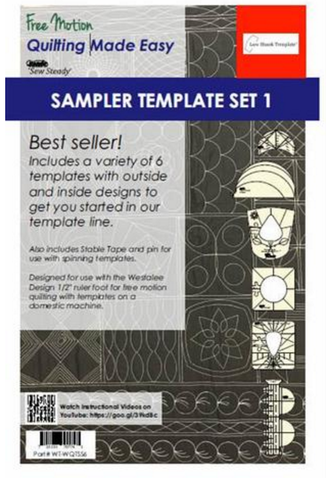 Sew Steady by Westalee Designs - Quilting Template Sampler Set **Low Shank Only**