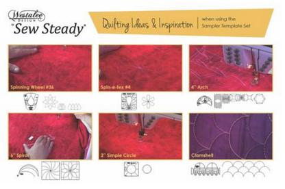 Sew Steady by Westalee Designs - Quilting Template Sampler Set **Low Shank Only**
