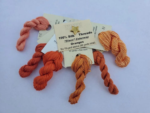 Silk Thread by Treenway Silks - Oranges